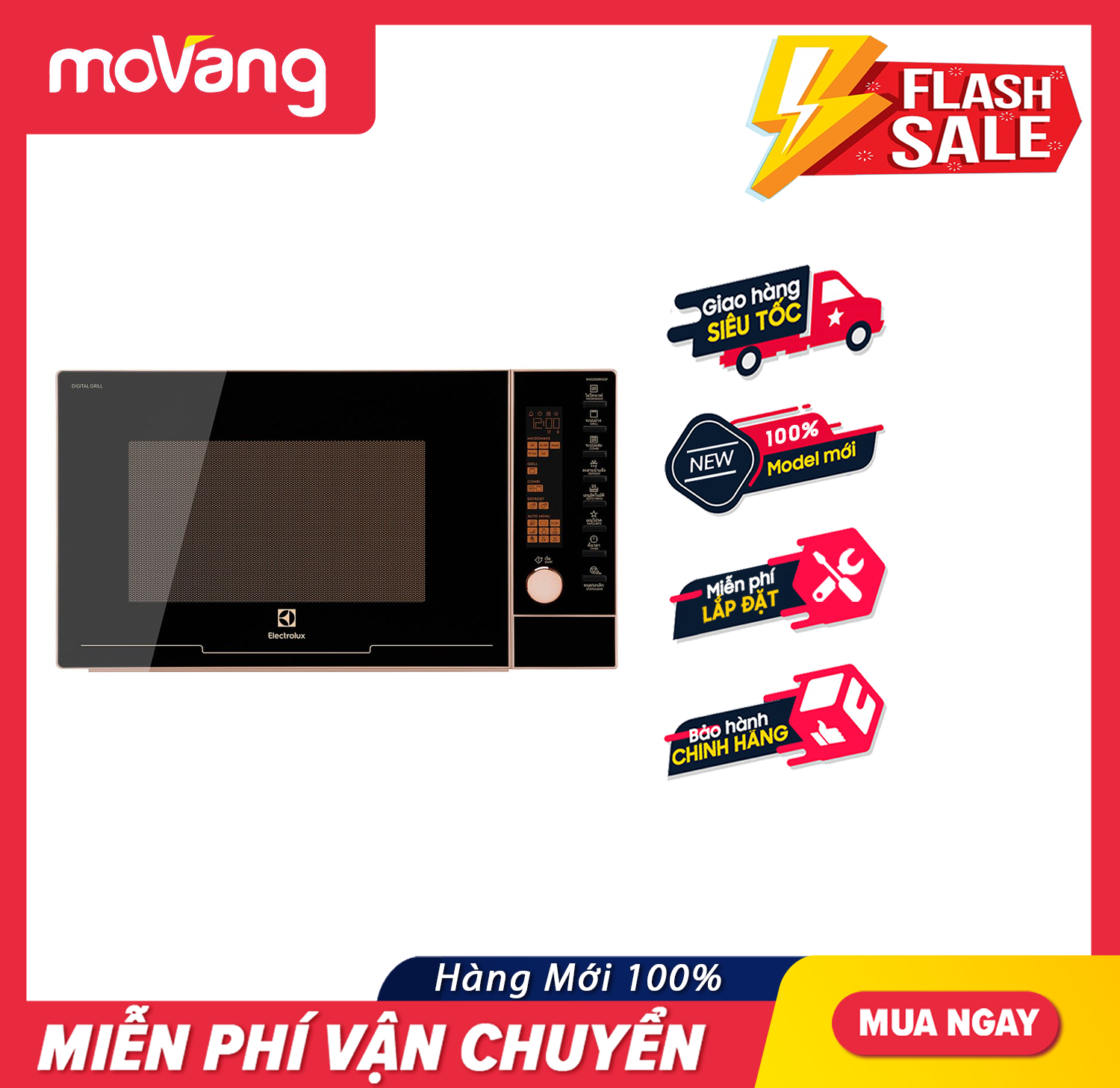Lò Vi Sóng Có Nướng Electrolux EMG25D89GGP 25L