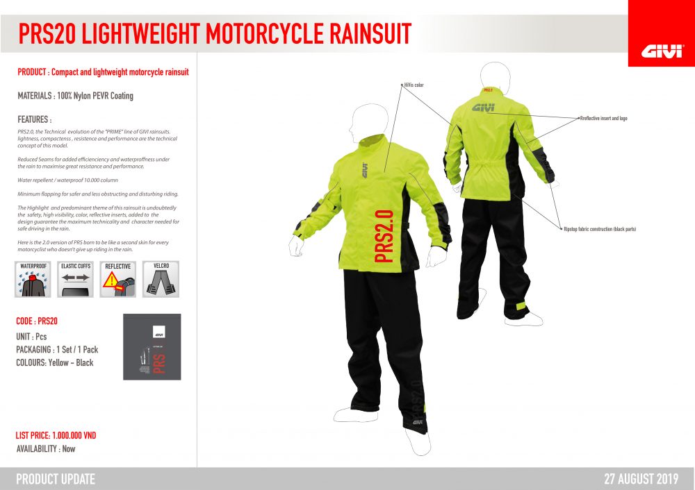 Bộ quần áo mưa Givi PRS20