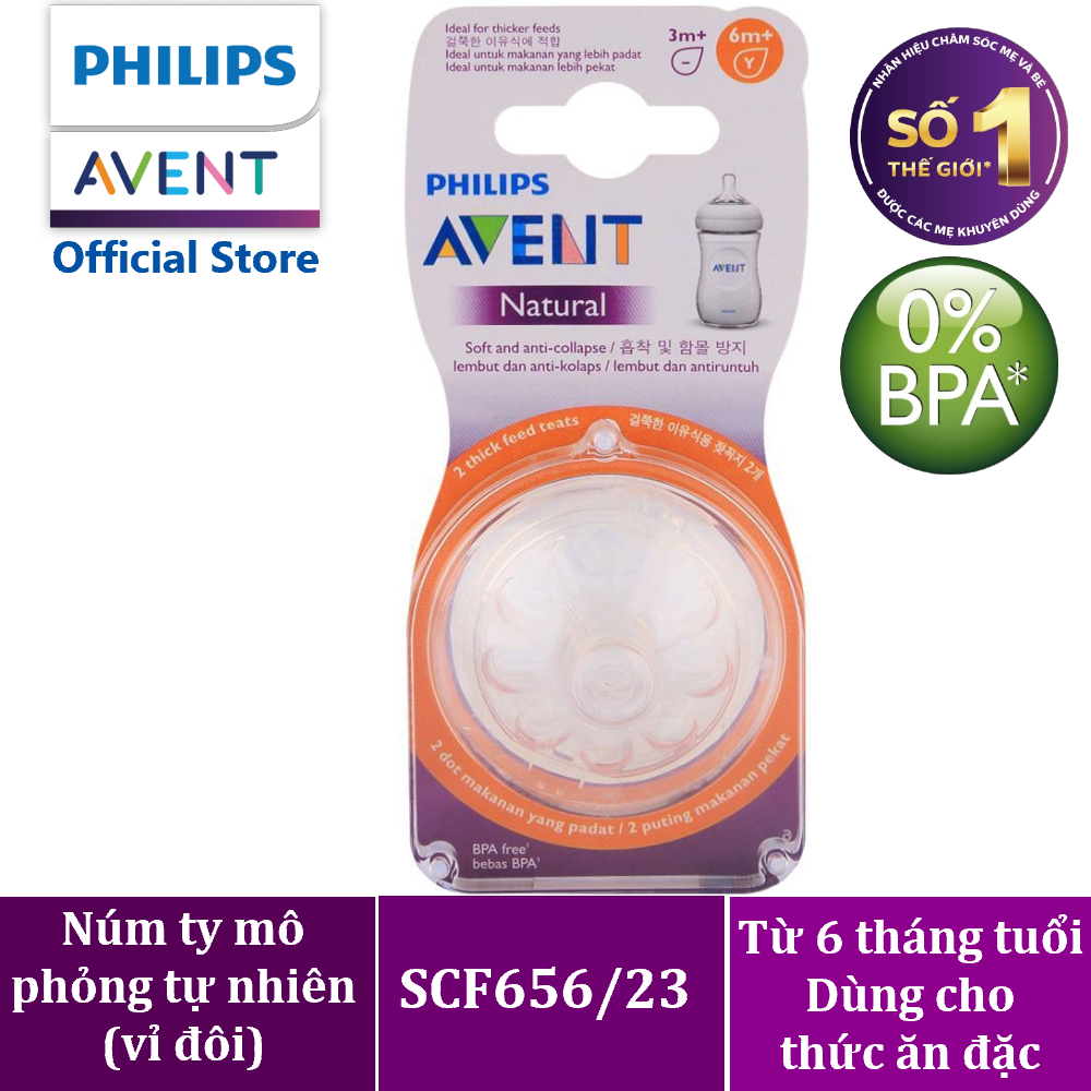 Núm ti silicone Philips Avent SCF656/23