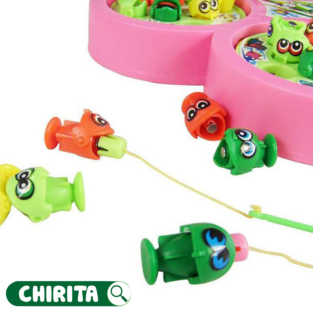 Bộ câu cá 4 hồ nam châm phát nhạc