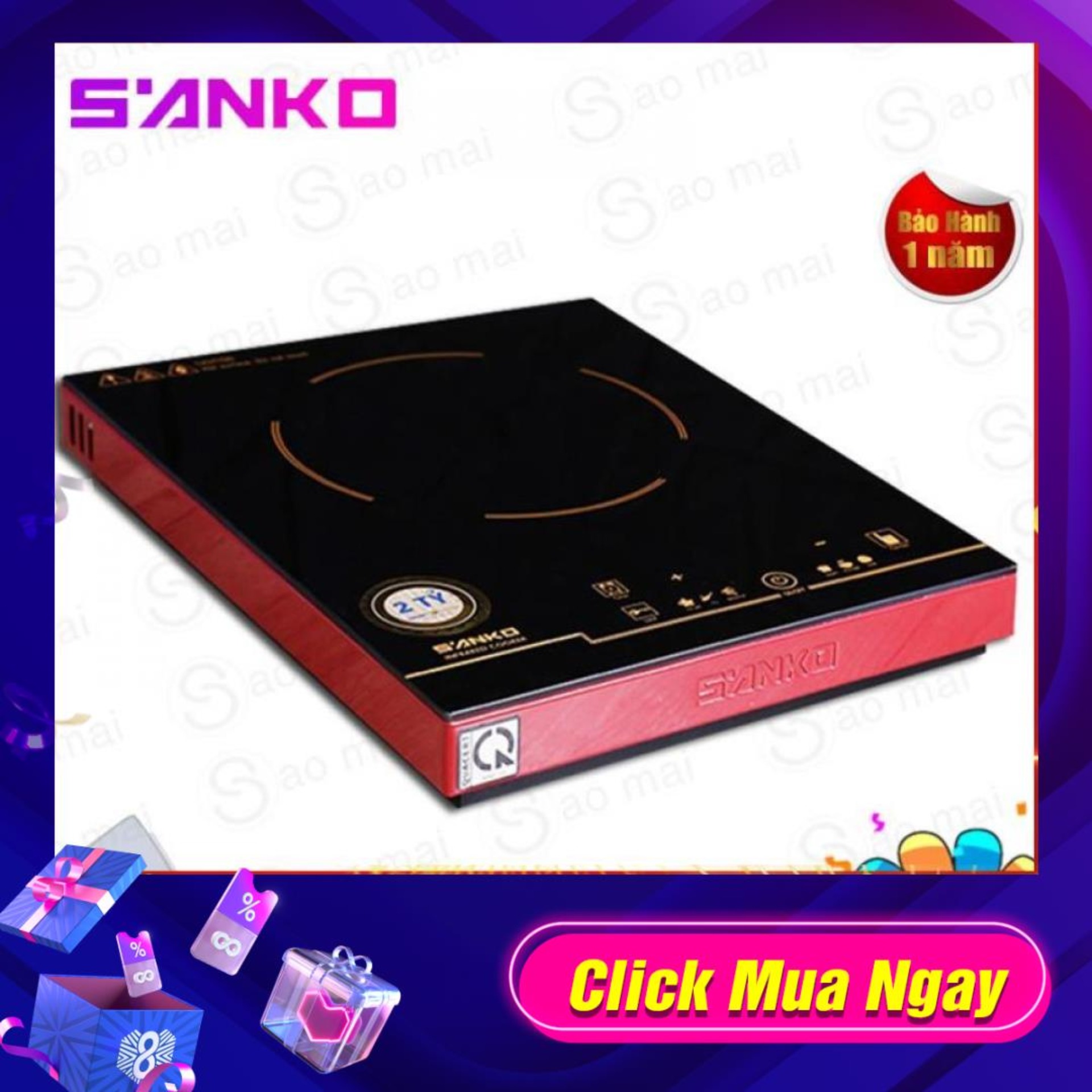 Bếp hồng ngoại cảm ứng Sanko SI- 718 R 2000W