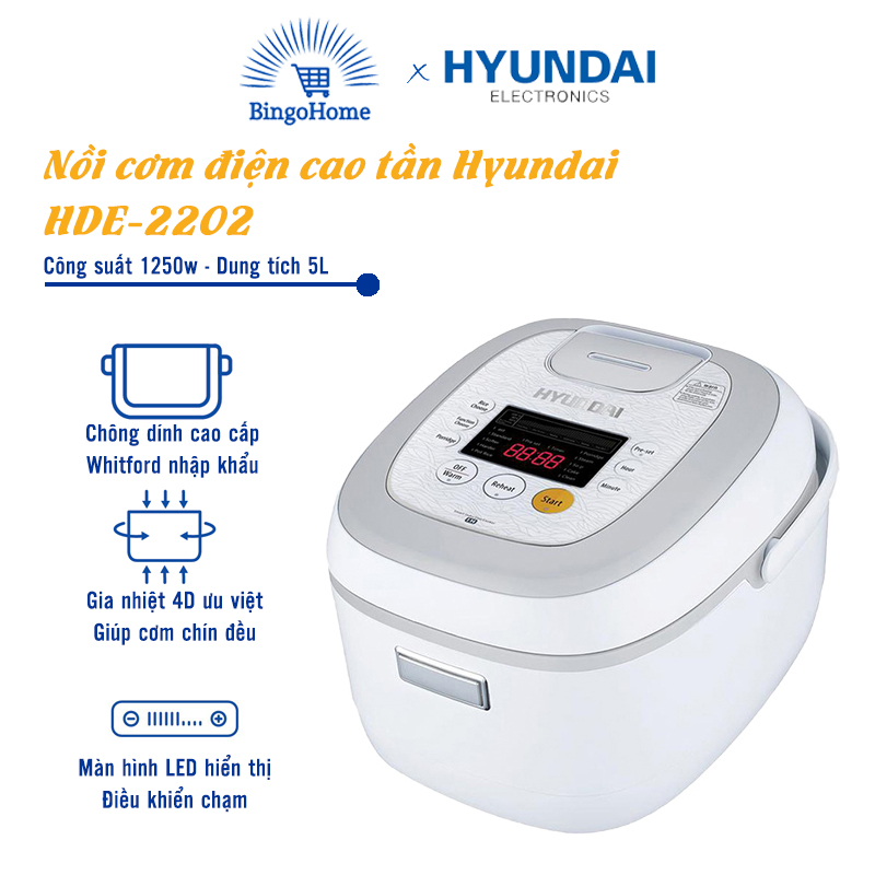 Nồi Cơm Điện Hyundai HDE 2202R/2202W (5 lít)