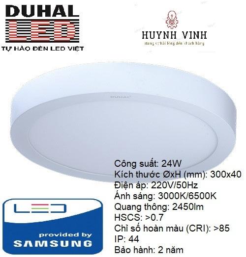 Đèn led Panel Duhal SDGC524 24W