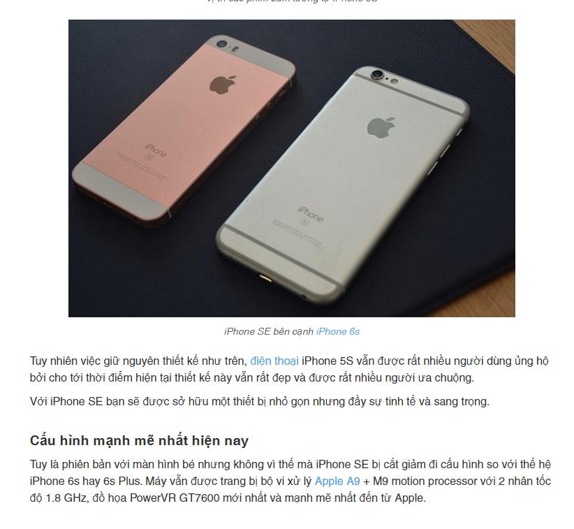 Điện thoại Apple iPhone SE - 16GB