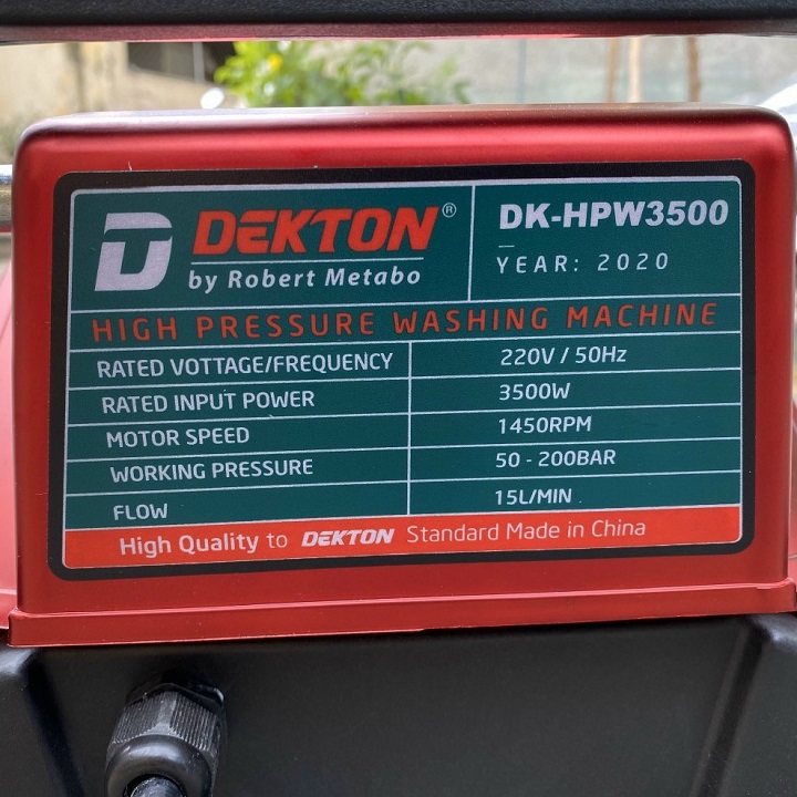 MÁY RỬA XE CAO ÁP DEKTON DK-HPW3500