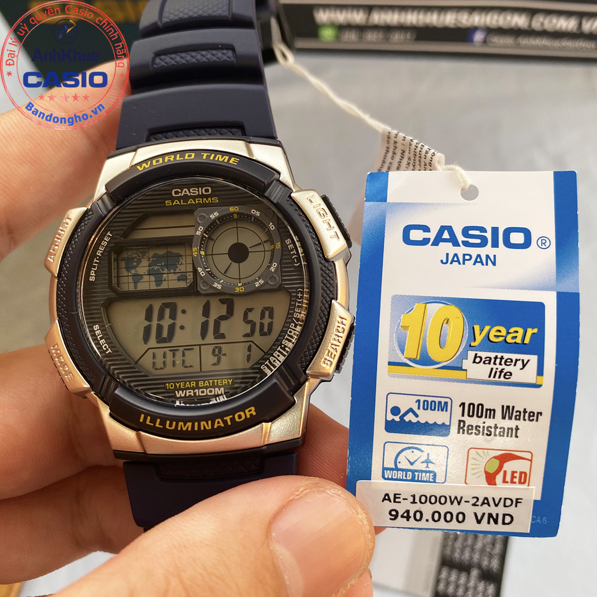 Đồng Hồ Nam Dây Nhựa Casio AE-1000W-2AVDF