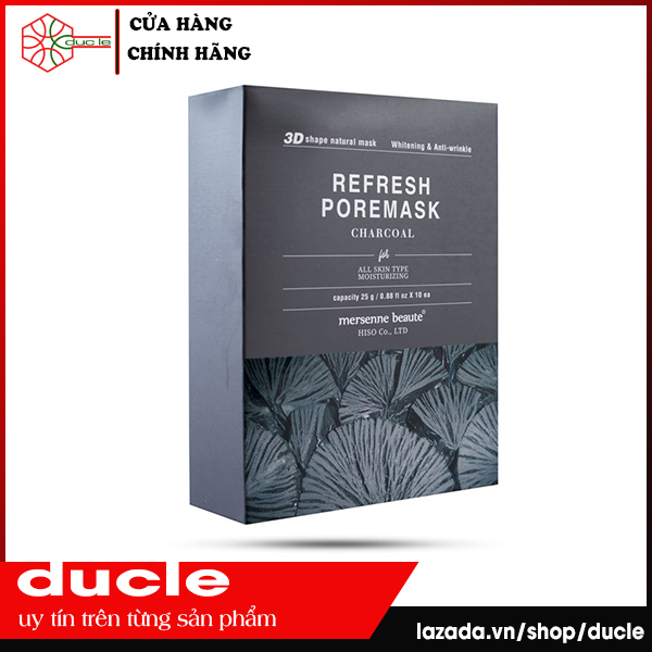 Mặt Nạ Mersenne Beaute Dưỡng Trắng Chống Nhăn Chiết Xuất Than Hoạt Tính 25g