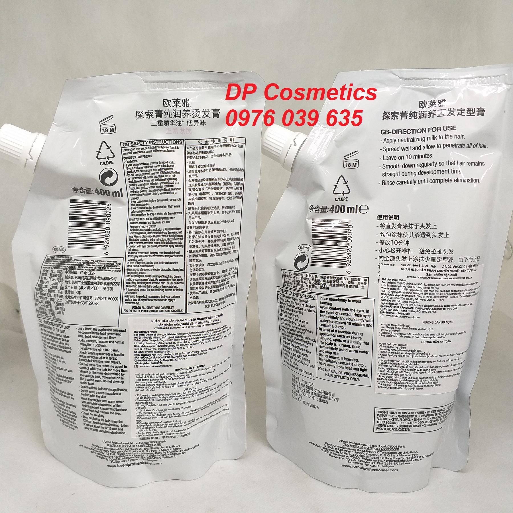 Bộ 2 thuốc duỗi tóc L’oreal X-tenso 400mlx2