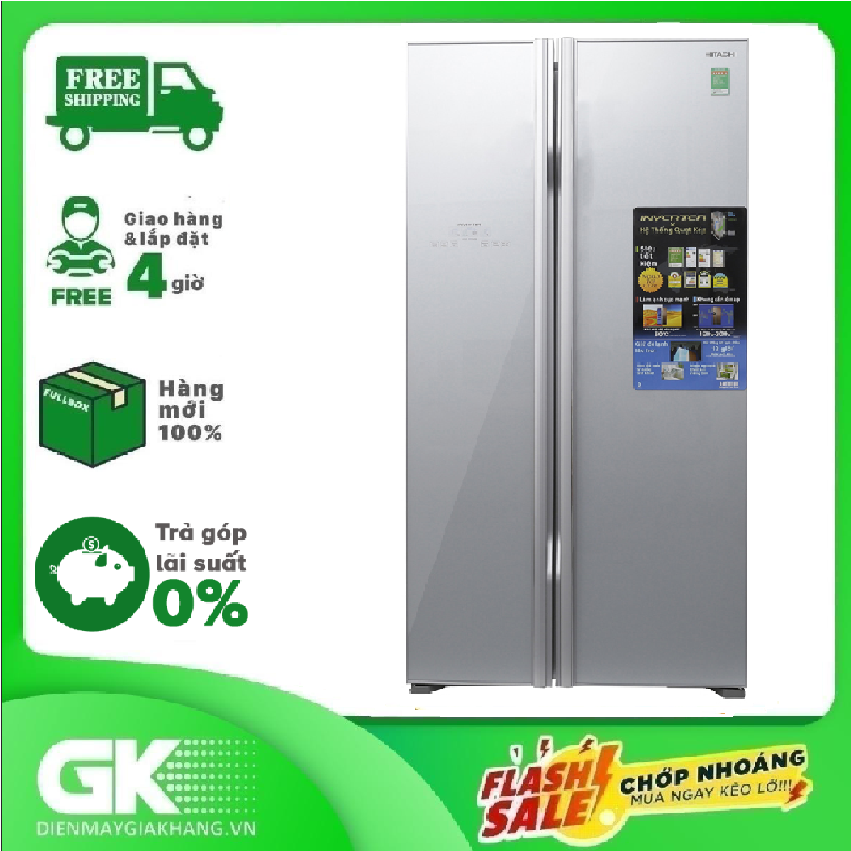 TỦ LẠNH HITACHI R-S700PGV2 589L