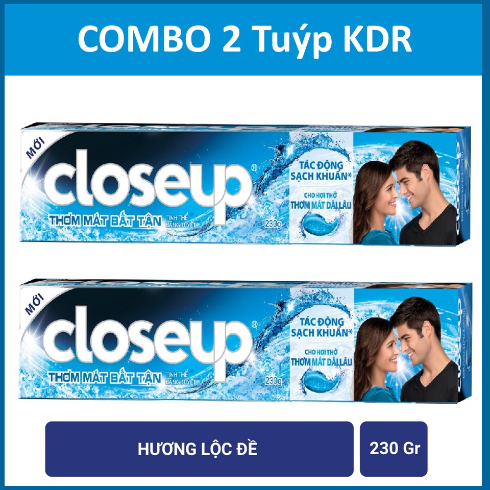Combo 2 hộp Kem Đánh Răng Closeup Hương Lộc Đề 230G