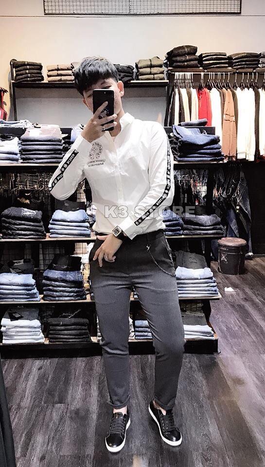 Áo Sơ Mi Phom Rộng Hai Túi Labelle S37