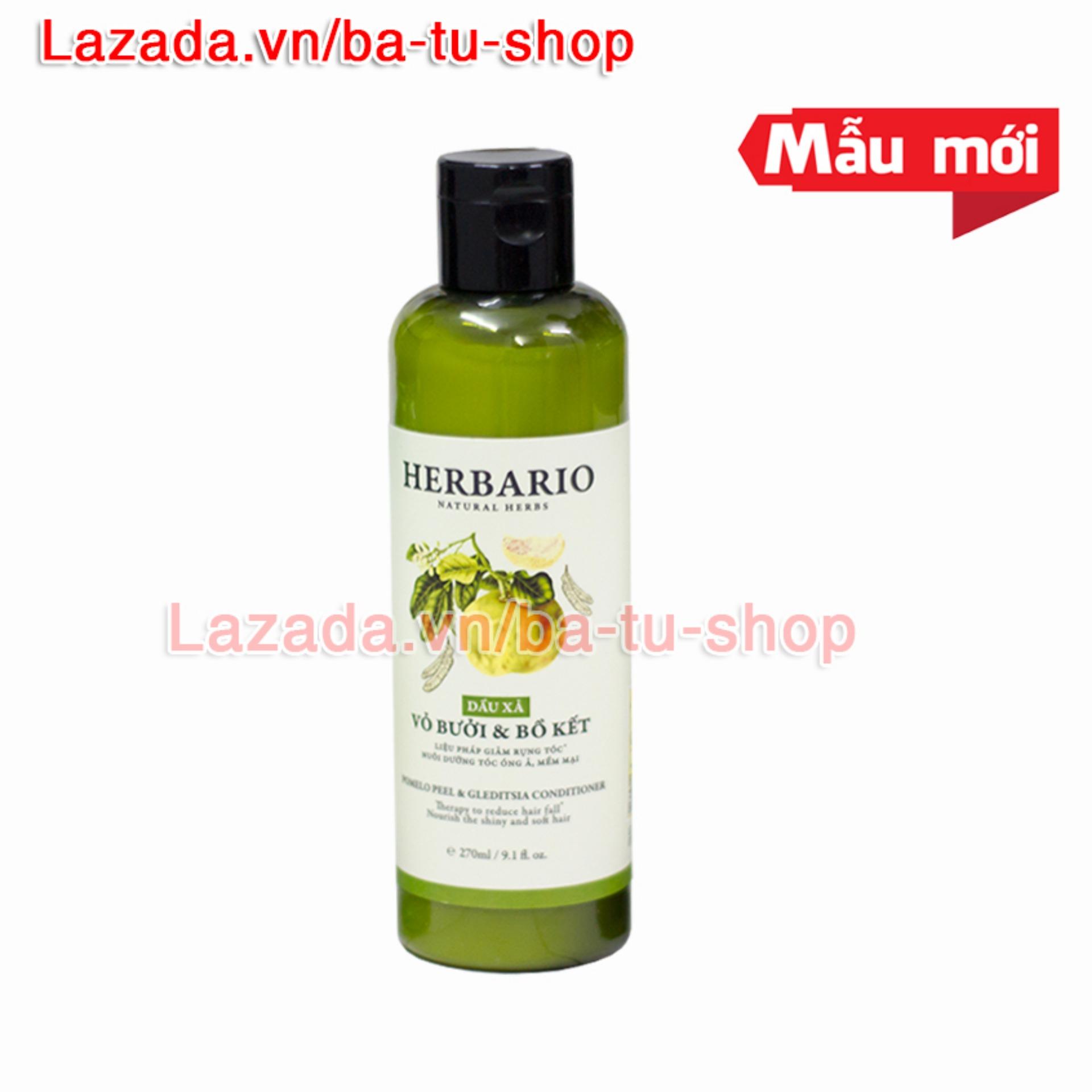 Dầu Xả Herbario Vỏ Bưởi Và Bồ Kết 270ml