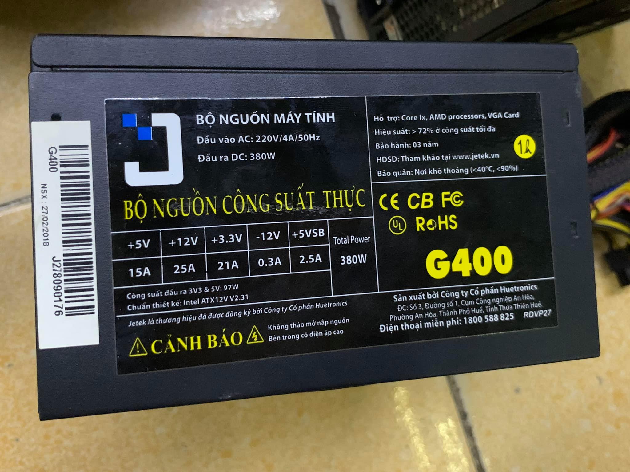 Nguồn Jetek G400 380W