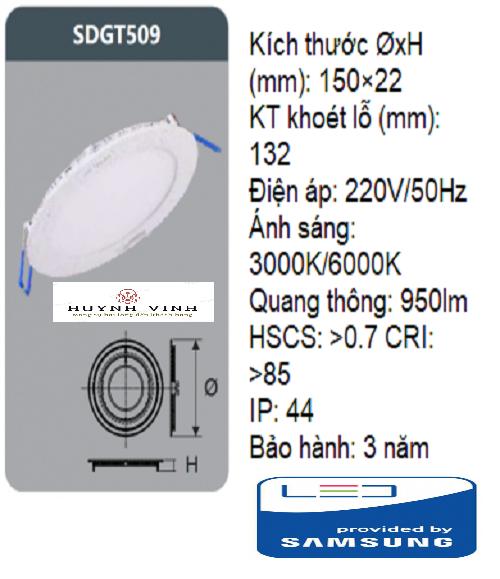 Đèn LED Panel Duhal SDGT509 - 9W