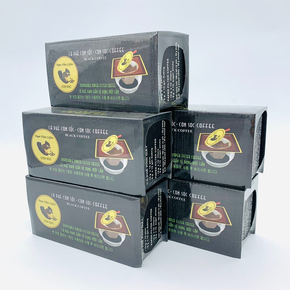 Cà phê Con Sóc Đen combo 5 hộp