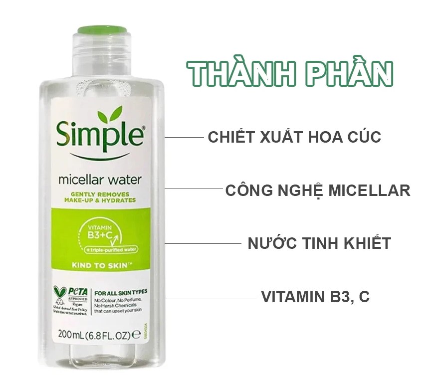 Hb Gift N C T Y Trang L Nh T Nh Simple Kind To Skin Micellar Cleansing