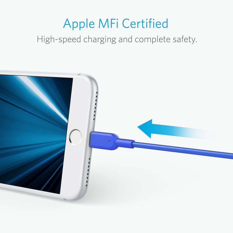 Cáp Lightning Anker Powerline II - Dài 1.8m - A8433