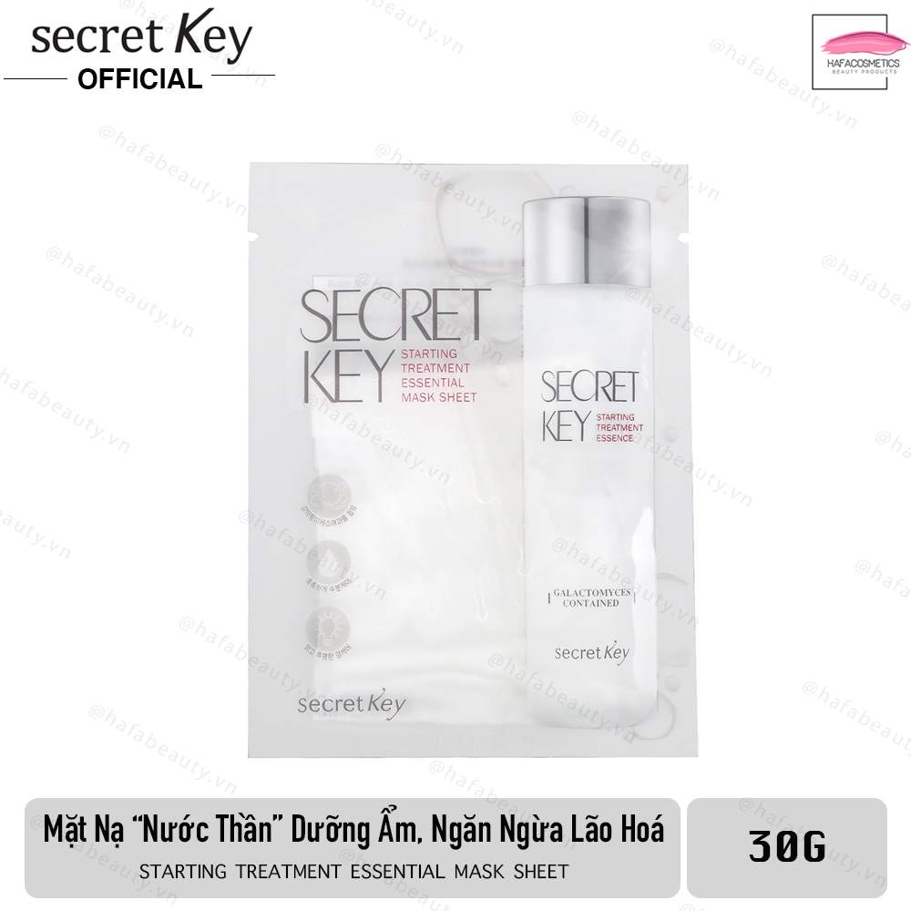 Mặt Nạ Nước Thần Dưỡng Ẩm Sáng Da Secret Key Starting Treatment Essential Mask Sheet - Rose Edition 30g
