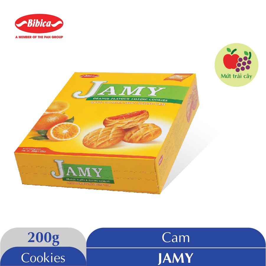 Bánh Jamy nhân mứt Cam hộp 200g