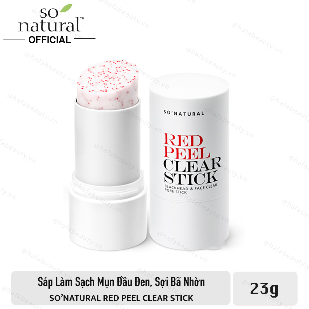 Thanh Lăn Trị Mụn Đầu Đen So'natural Red Peel Clear Stick 23g