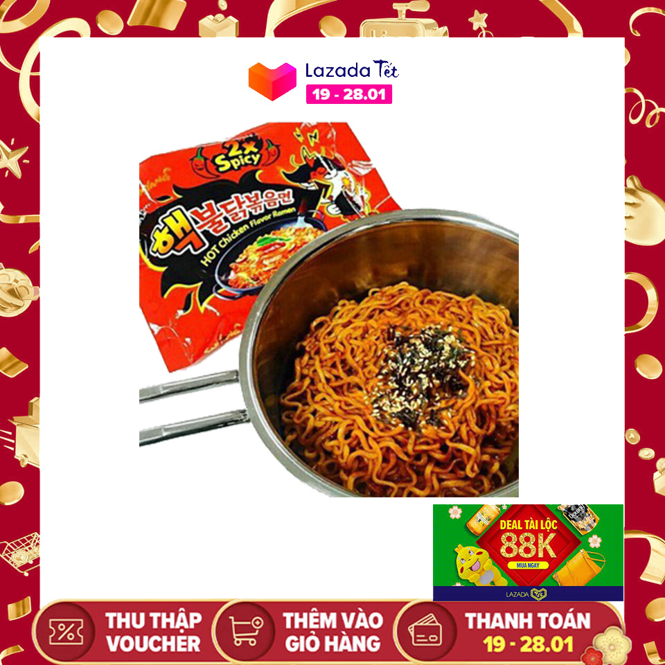 Mì Cay SamYang x2 Spicy 140g combo 3 gói