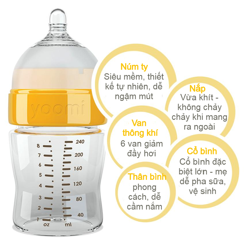 Bình sữa Yoomi 240ml