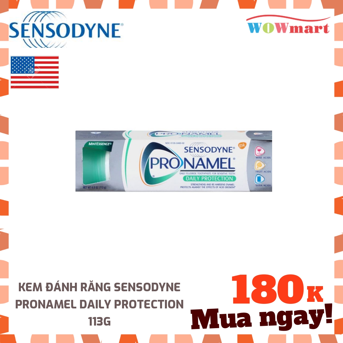 Kem đánh răng Sensodyne Pronamel Daily Protection 113g