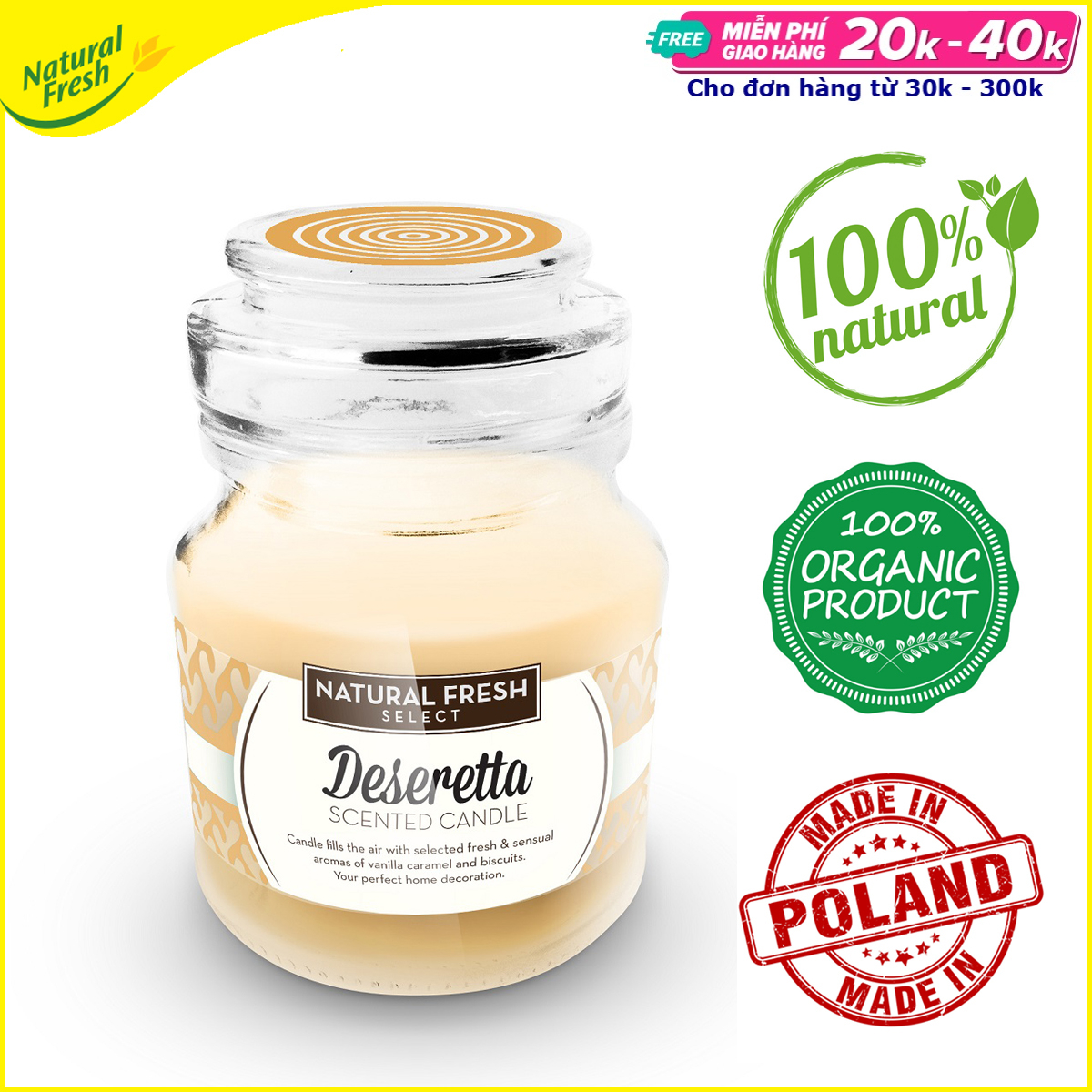 NẾN THƠM TINH DẦU THIÊN NHIÊN NATURAL FRESH SJ130