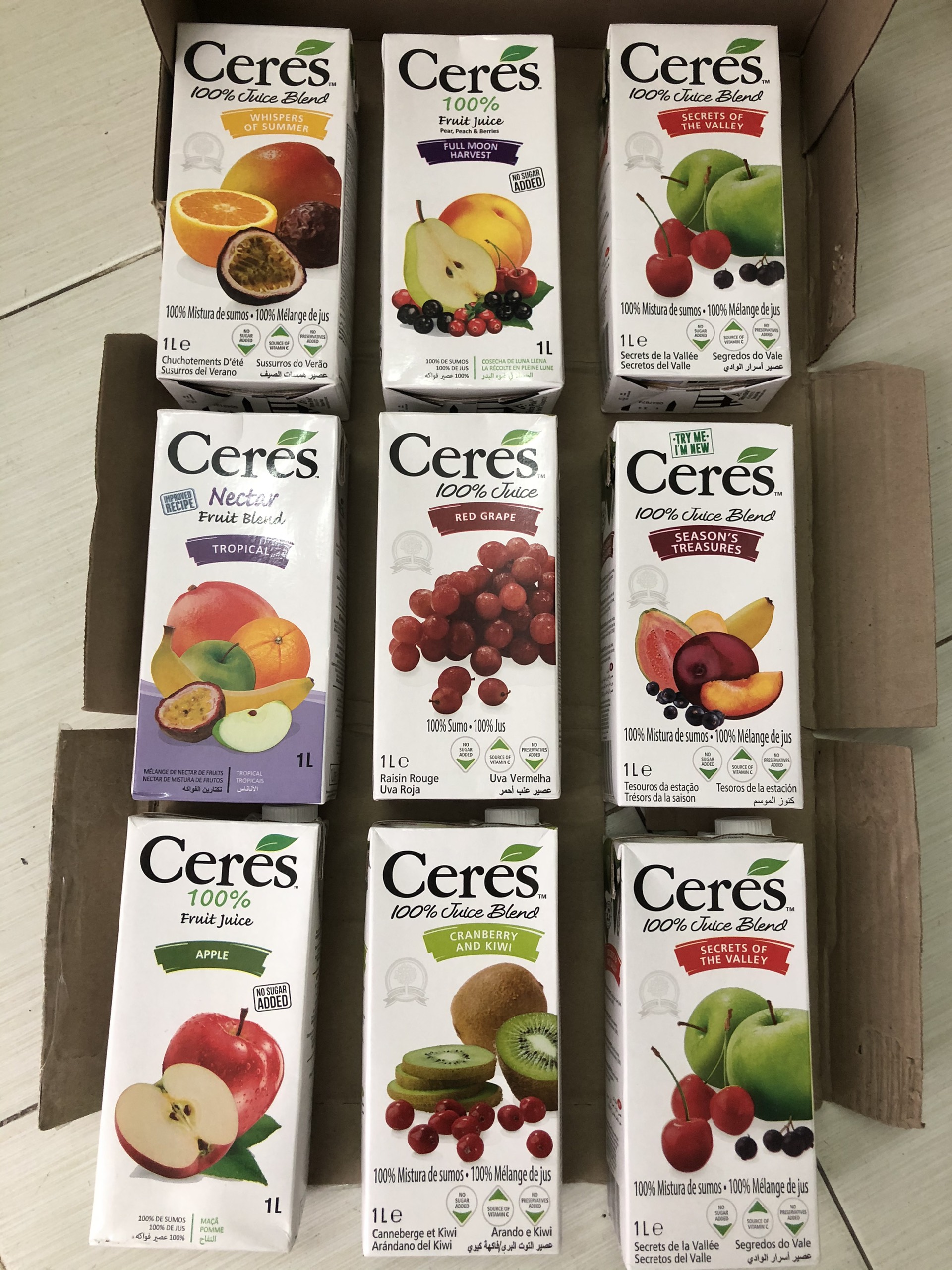 Nước ép Ceres nho 1l