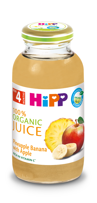 Nước ép hoa quả siêu sạch HiPP táo, dứa, chuối, vitamin C 200ml