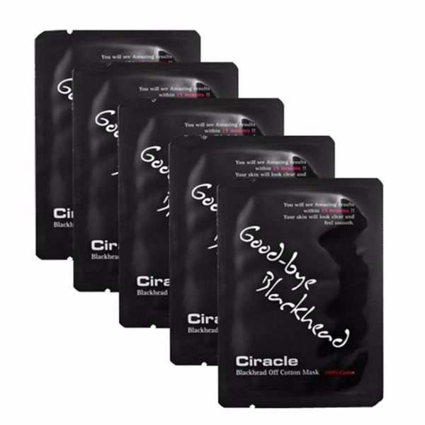 Bộ 5 Gói Mặt nạ Serum đẩy mụn đầu đen Ciracle Blackhead Off Cotton Mask 5ml x 5