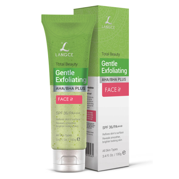 Gel làm sạch tế bào chết đẹp da mặt AHA/BHA+ LANGCE FACE it 100g