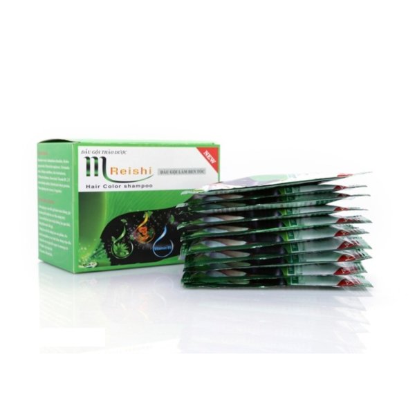 Hộp 10 gói Gội Là Đen Thảo Dược Mreishi