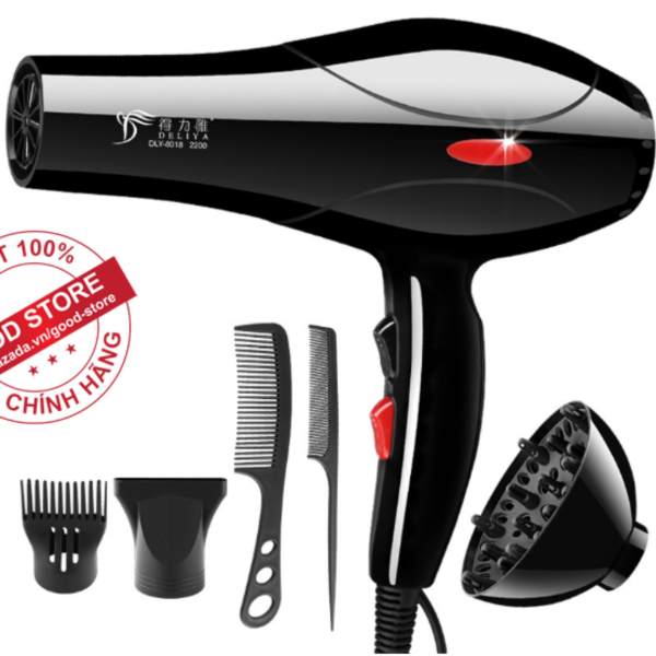 Máy Sấy Tóc Tạo Kiểu Deliya Công Suất Lớn 2200W Tặng Kèm Bộ Phụ Kiện 5 Chi Tiết - TOKYO MART