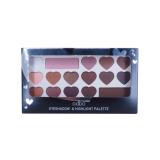 Set Phấn Mắt Trái Tim Odbo Eyeshadow & Highlight Palette