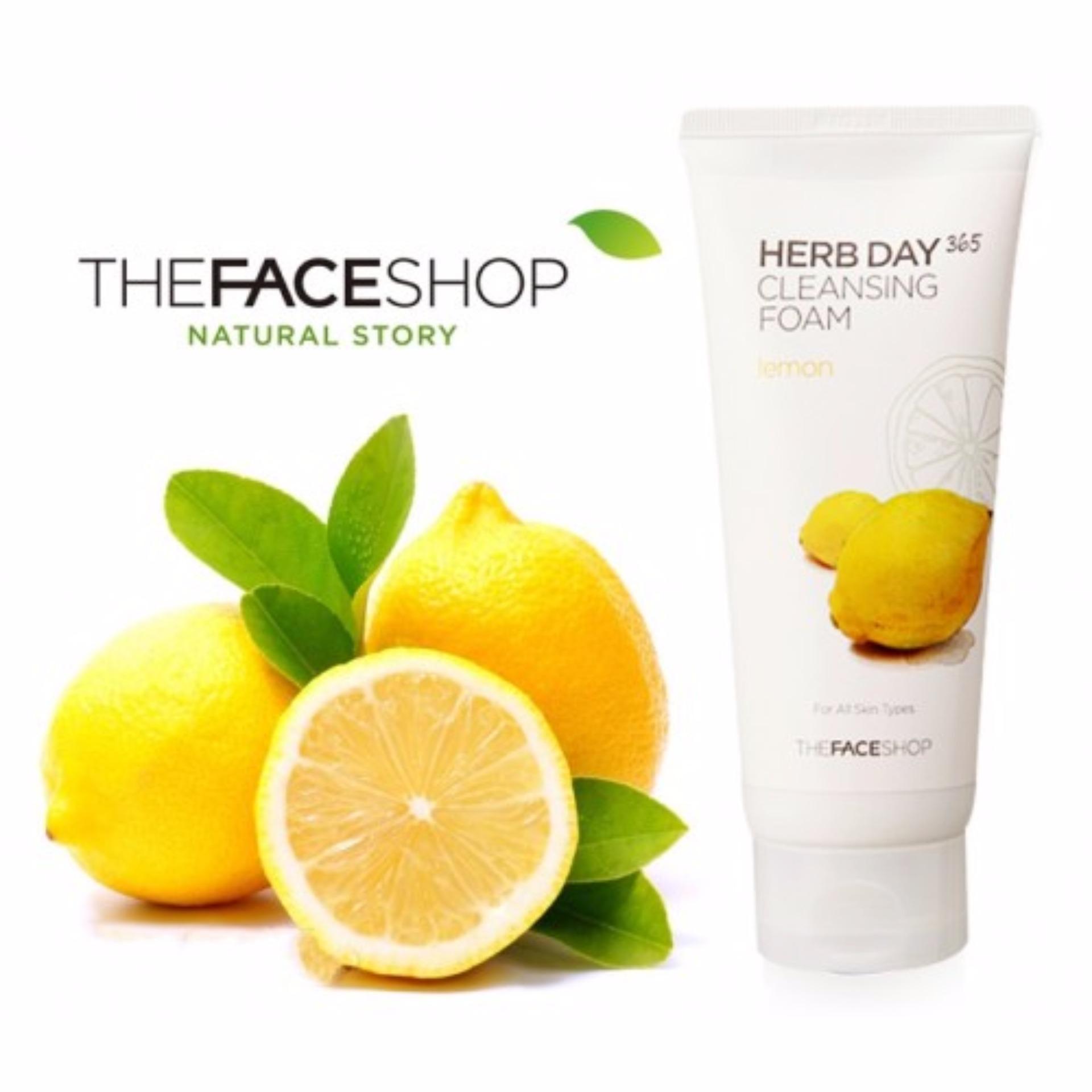 Sữa Rửa Mặt Làm Sáng Da TheFaceShop Herb Day 365 Cleansing Foam Lemon 170ml