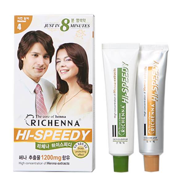 Thuốc nhuộm phủ bạc Richenna màu nâu hạt dẻ - số 1 Hàn Quốc