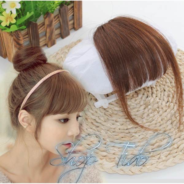 Tóc Mái Thưa Có Mai giả, có kẹp (Màu Nâu Vàng) NCC Shoptido