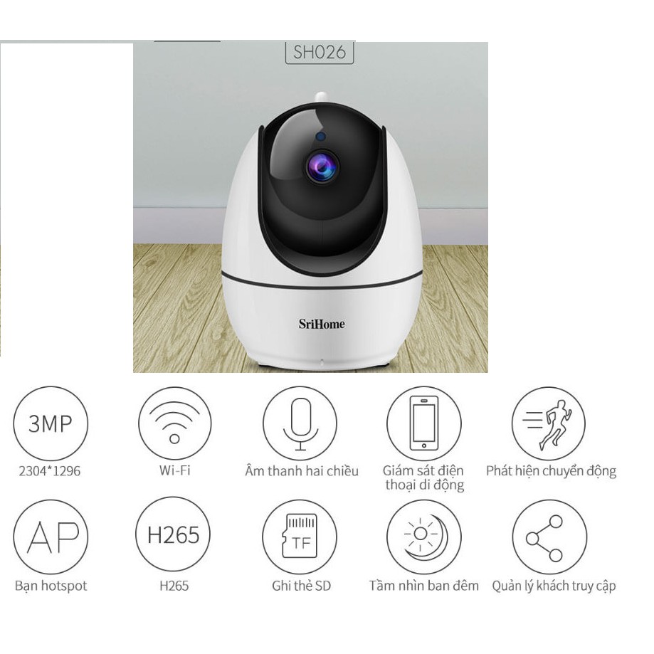Camera Wifi Srihome SH026