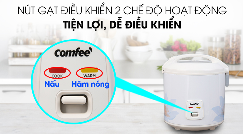 Nồi cơm điện Comfee CR-CM2220(C) 2.2L