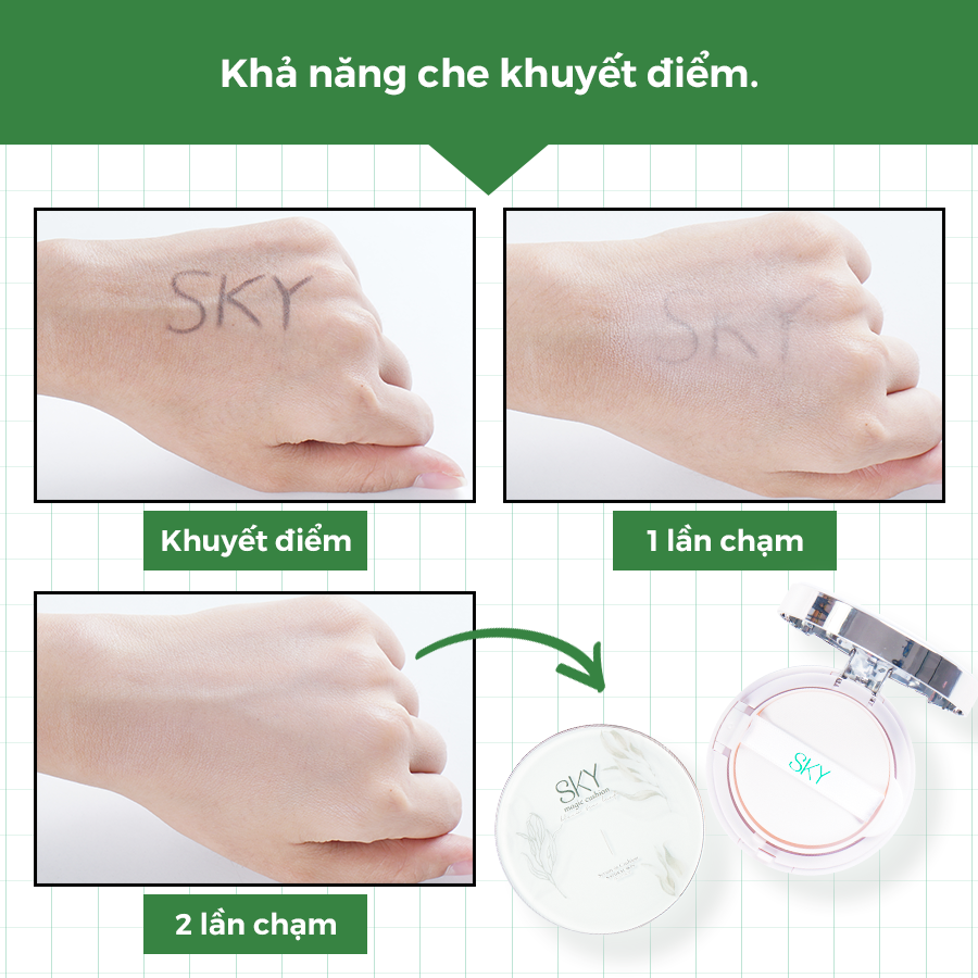 Phấn hơi sương Sky - che khuyết điểm hiệu quả