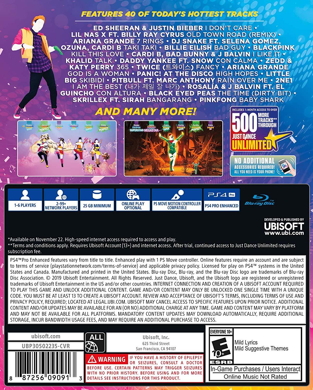 Đĩa Game Just Dance 2020 Playstation 4