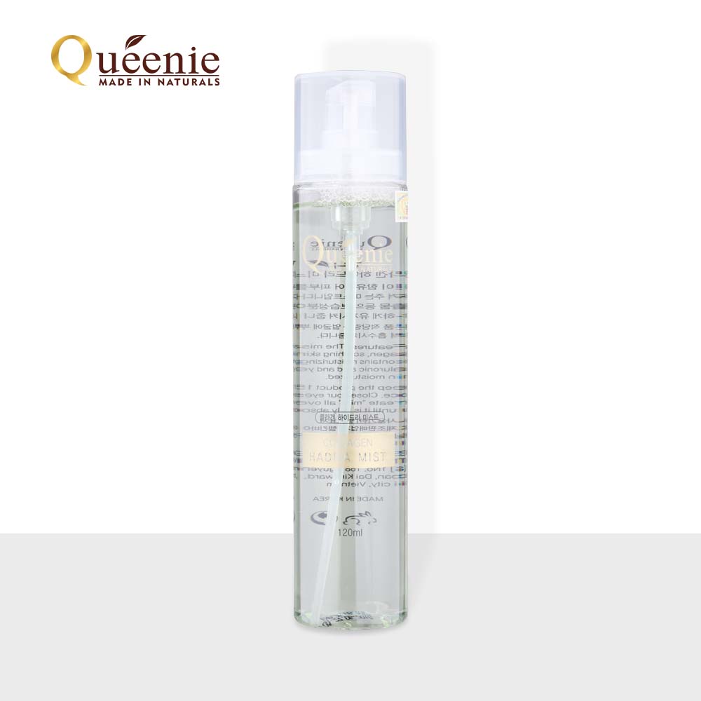 Xịt khoáng dưỡng ẩm bổ sung Collagen Queenie 120ml