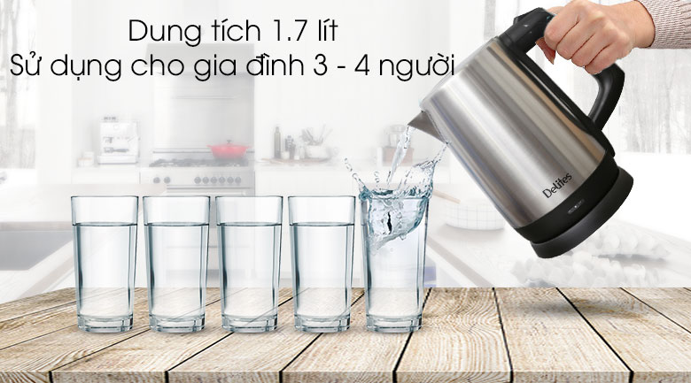 Bình siêu tốc Delites ST17S03 1.7L