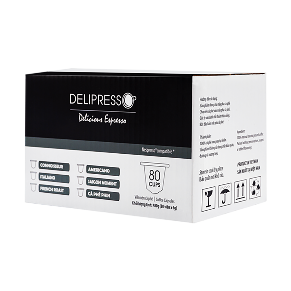 Cà phê Delipresso Connoisseur 80 viên