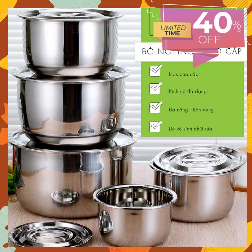 BỘ 5 NỒI INOX ĐÁY TỪ MISHIO