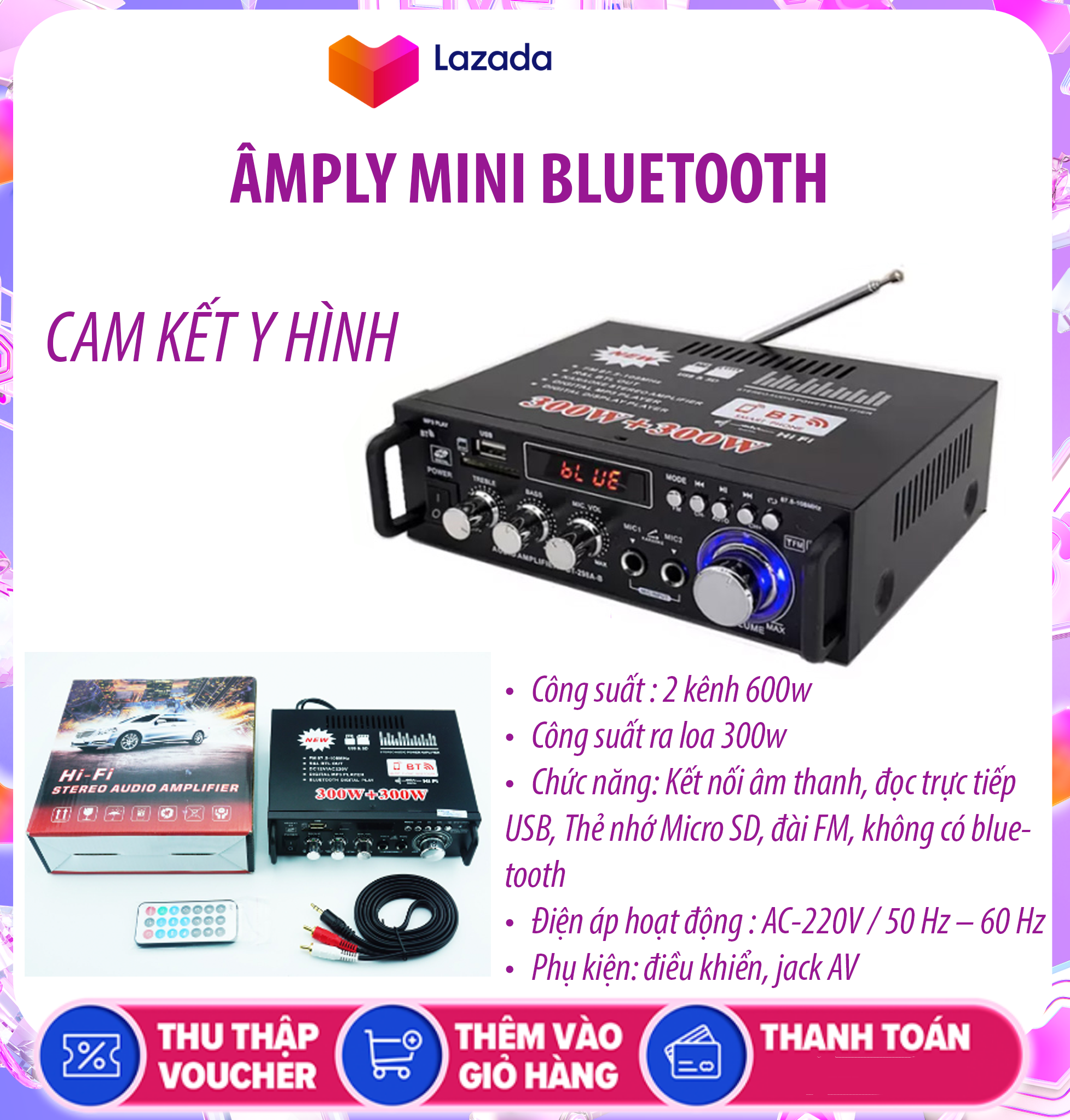 Amply Mini Bluetooth BT-298A