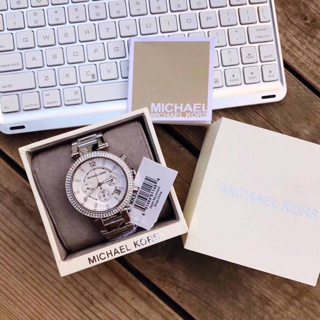 Đồng Hồ Mạ Vàng Viền Đá Michael Kors MK5491