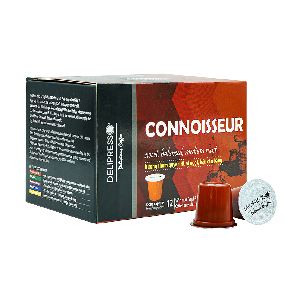 Cà phê Delipresso Connoisseur 12 viên