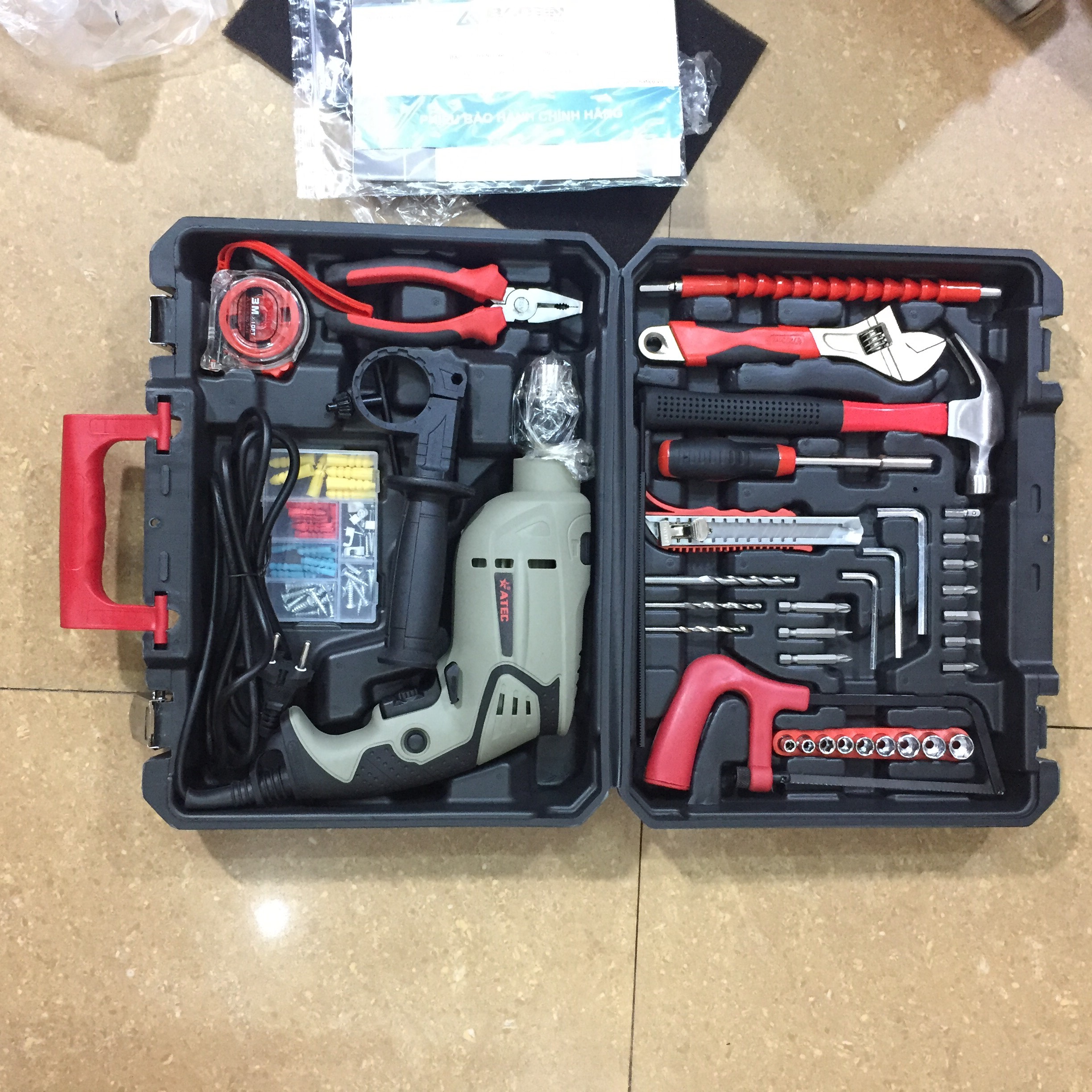 BỘ MÁY KHOAN 100 CHI TIẾT ATEC AT7218